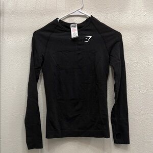 Gymshark Black Long Sleeve Athletic Top